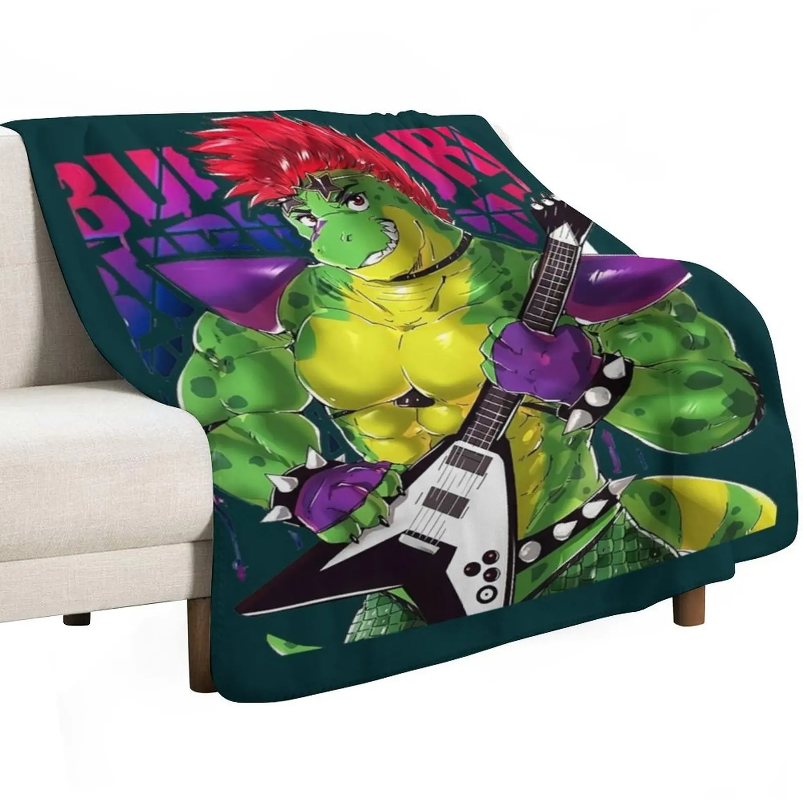 

Glamrock Monty Security Breach Montgomery Gator Throw Blanket Bed linens Custom Soft Plush Plaid Soft Plaid Blankets