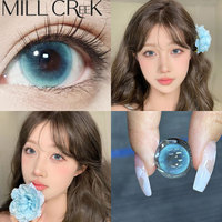 Mill Creek New Style Myopia Degree Contact Lenses Big Eye Series 1 Year Use Soft High Quality Blue Purple Green Contact Lenses