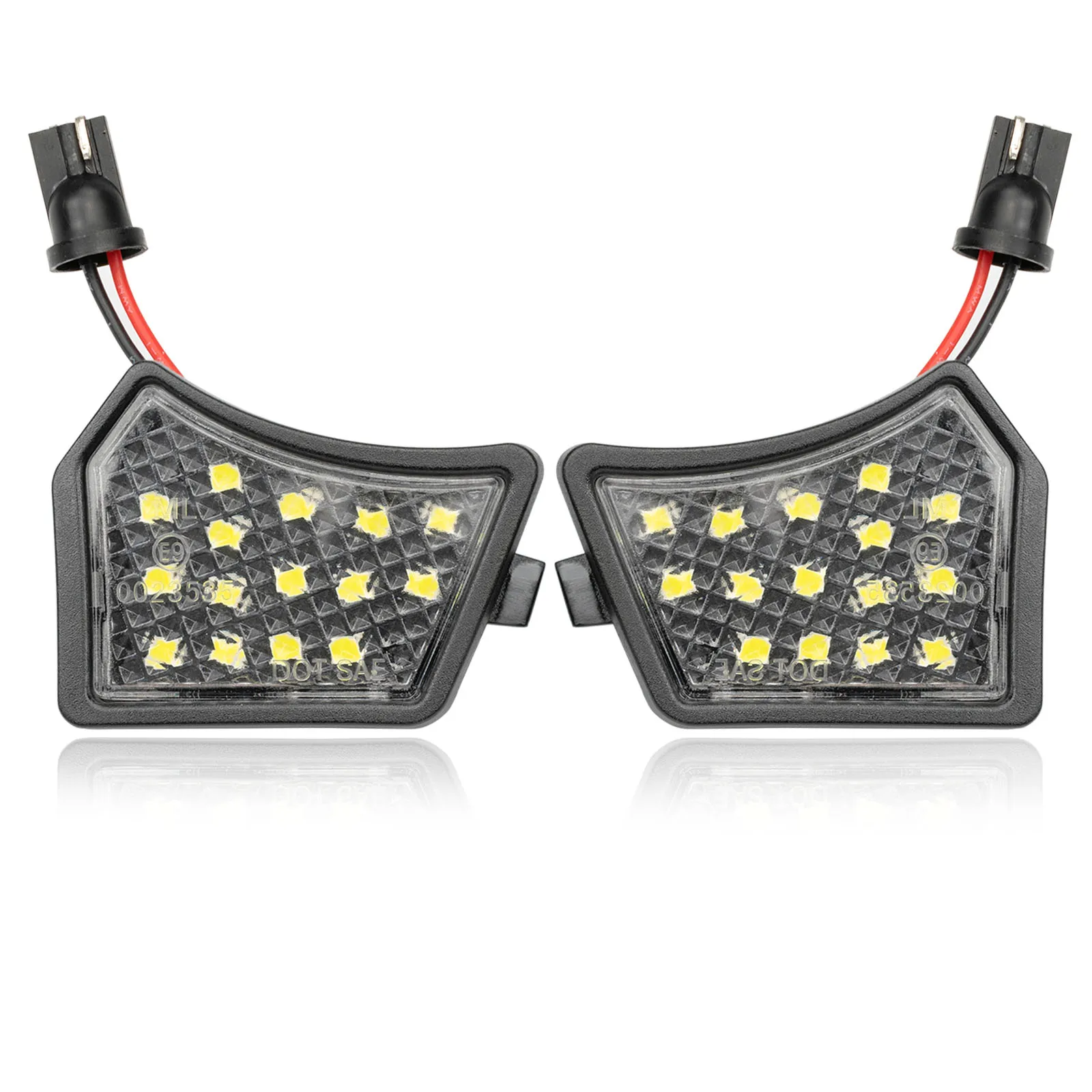 2x LED Under Mirror Puddle Light For Volvo V40 V50 V60 V70 MK3 C70 MK2 XC90 XC70 Jaguar XK XF Under Mirror Welcome Lamp