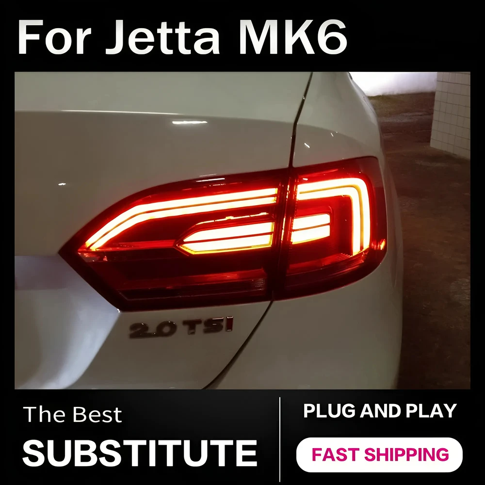 

AKD Car Styling Taillights for VW Jetta MK6 2011-2014 LED Tail Light DRL Tail Lamp Turn Signal Rear Reverse Brake