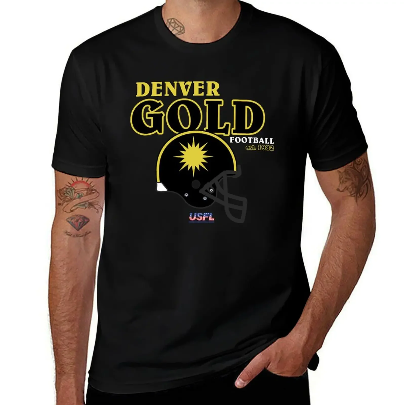 Denver Gold Helmet T-Shirt hippie clothes cute tops clothes for men