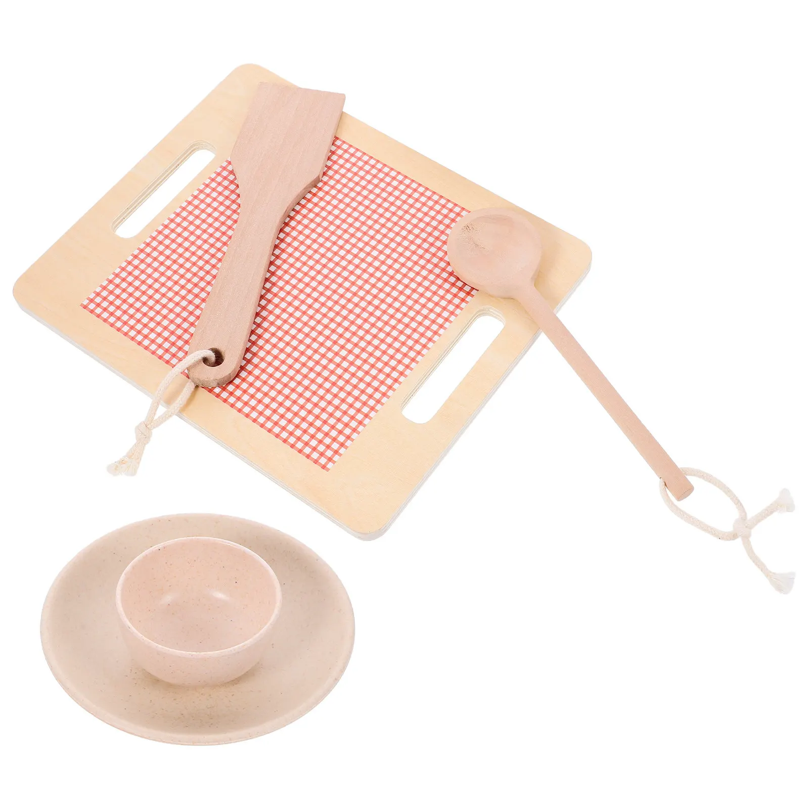 

1Set Wooden Kitchen Playset Smooth Surface Child Role Play Educational Cooking Accessories Pretend Play for Kids Parent Child