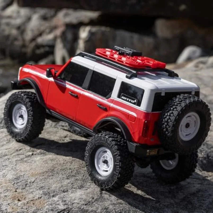 1/24 SCX24 ブロンコ ヘリテージエディション 4X4 RTR ブラシ付き ロッククローラー レッド RCトラック バッテリーと充電器付き