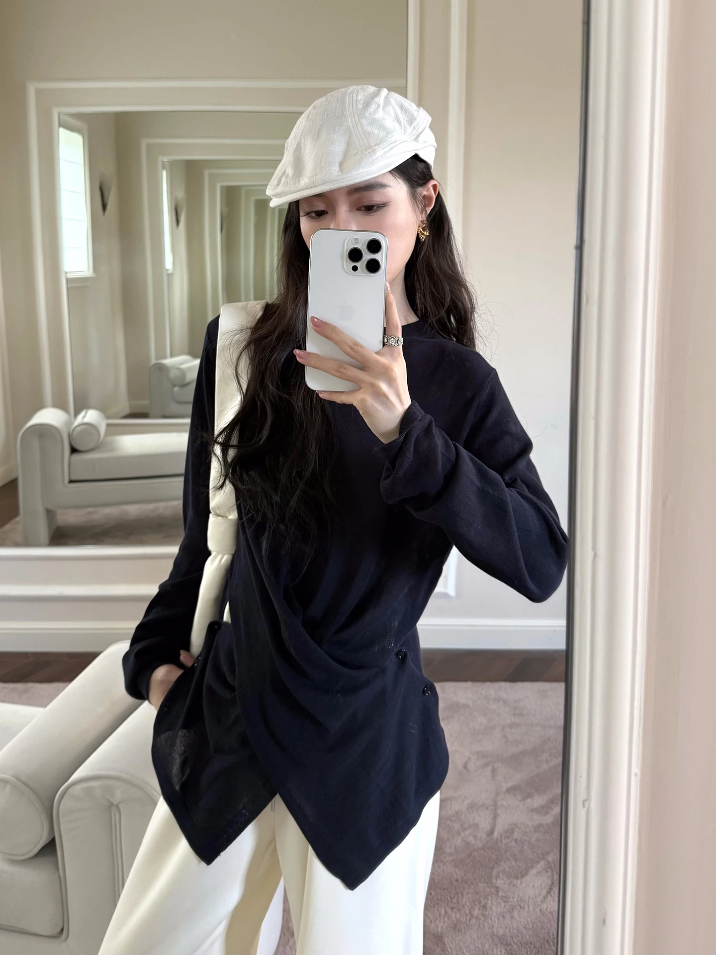 

SMOL Deconstructed adow Micro-permeable Long Sve T-irt Women's Base irt Design Sensation Small ence Top