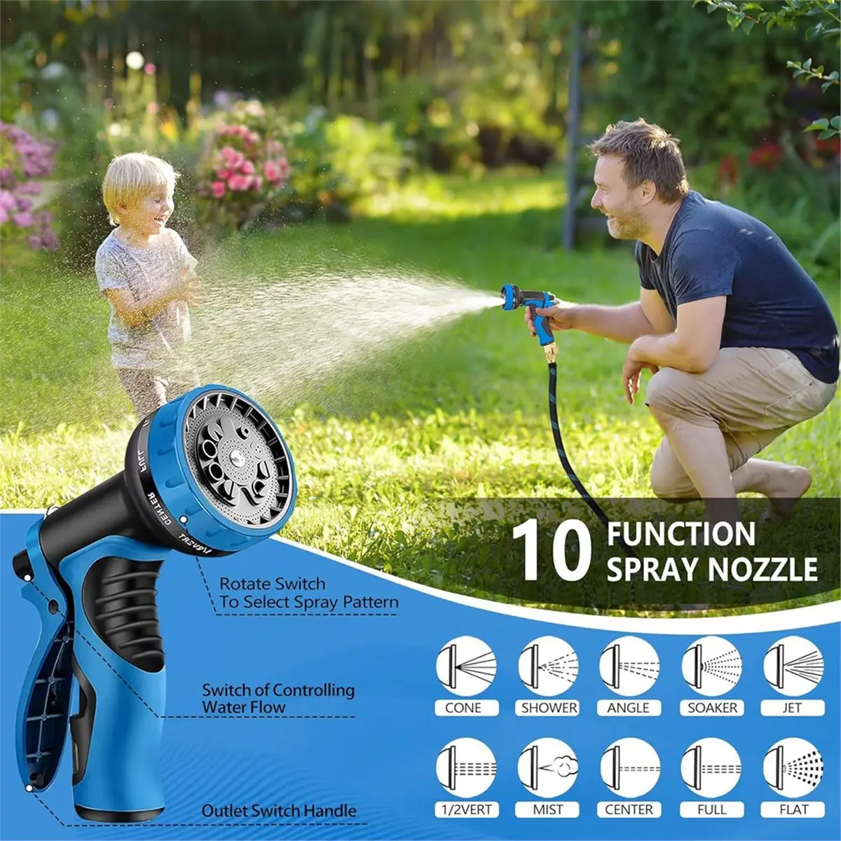 30 Meter Nicht-Dehnbarer Gartenschlauch, Verbesserter Flexibler Wasserschlauch, Ultraleichter Nicht-Dehnbarer Schlauch, Auslaufsicher