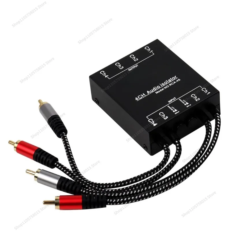 For 4-Channel Audio Isolator RCA Interface Audiophile Level Eliminates Current Sound AV4-channel Link Eliminates Audio Noise