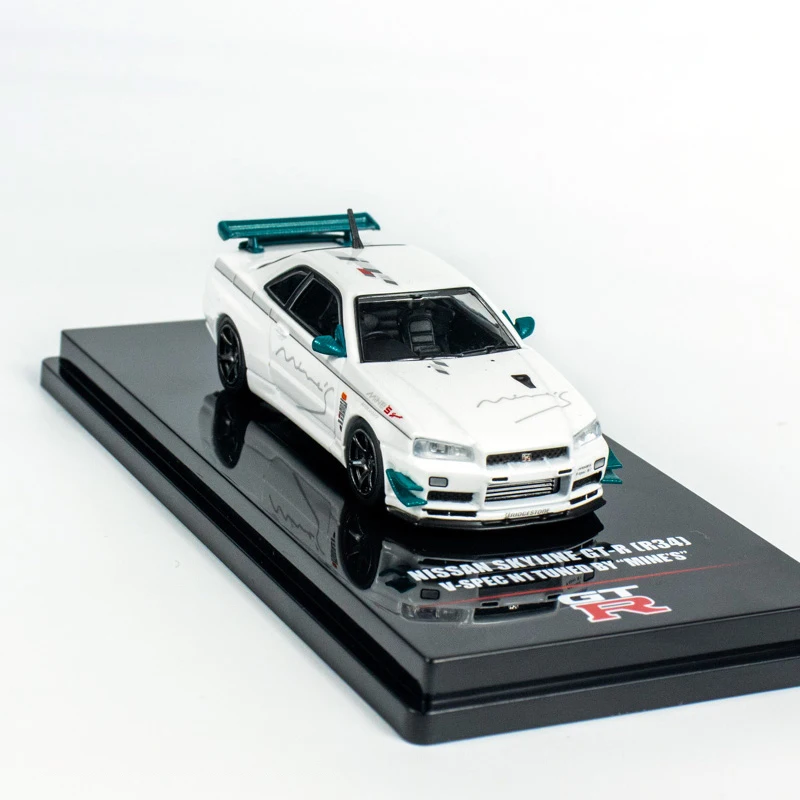 

INNO 1:64 GTR R34 V-SPEC MINE S Alloy Car Diecasts & Toy Vehicles Car Model Miniature Scale Model Car For Children