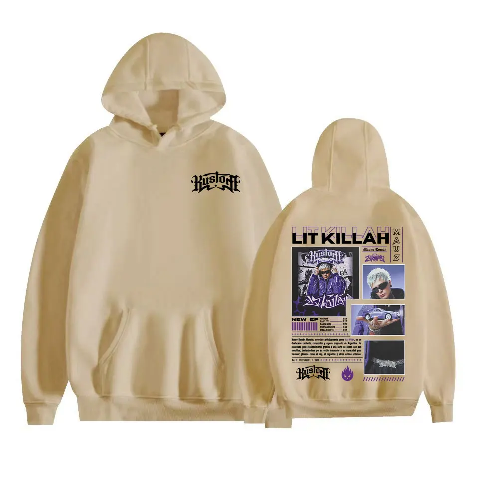 مغني الراب مضاء كيل الله ألبوم جولة 2025 غطاء هوديس الرجال النساء موضة خمر الهيب هوب هوديي عادية Bodywarmer البلوز الشارع الشهير #4