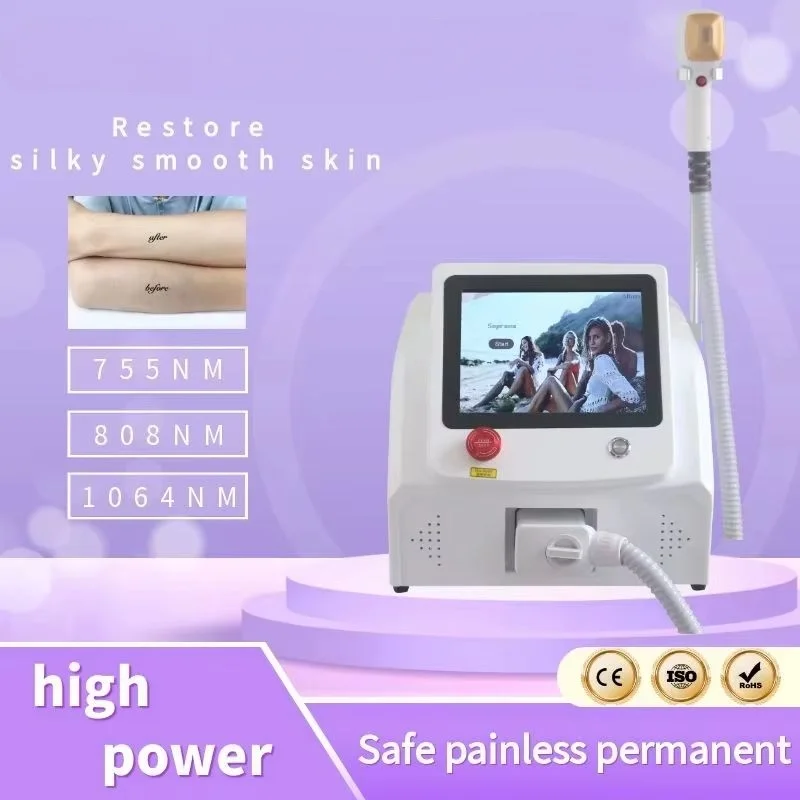 

Высокомощный александритовый лазерный эпилятор Ice Platinum Diode Laser3000W PRO Перманентное удаление волос Диодный лазер для удаления волос со льдом