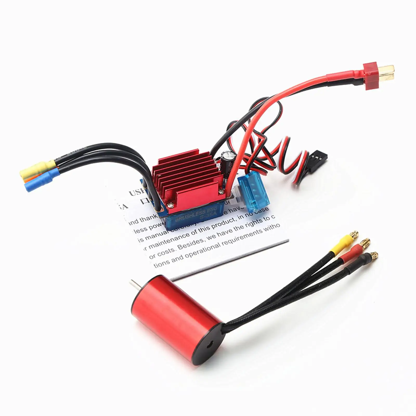 2440 Brushless Motor 35A ESC Combo Sensorless Brushless RC Motor for 1/12 Scale RC Truck Spare Parts Replacements Accessory