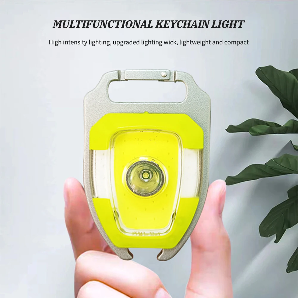 Mini Portable LED Flashlights with Cigarette Lighter Rechargeable Flashlight COB Floodlight for Outdoor Camping Fishing Lanterns