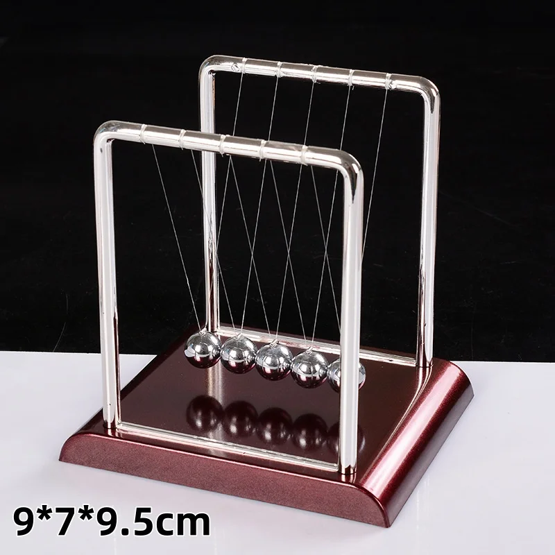 Cuna De Newton Con Bolas De Equilibrio, Péndulo Cinético De Escritorio En Aleación, Juguete Científico Y Decorativo Para Oficina