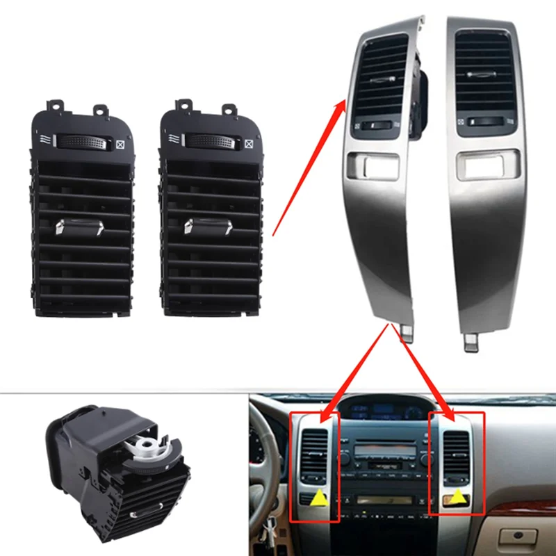 

2Pcs Air Conditioner Air Vent Dashboard Air Vent For Toyota Land Cruiser Prado 120 FJ120 2003-2009 Accessories Parts-L94A