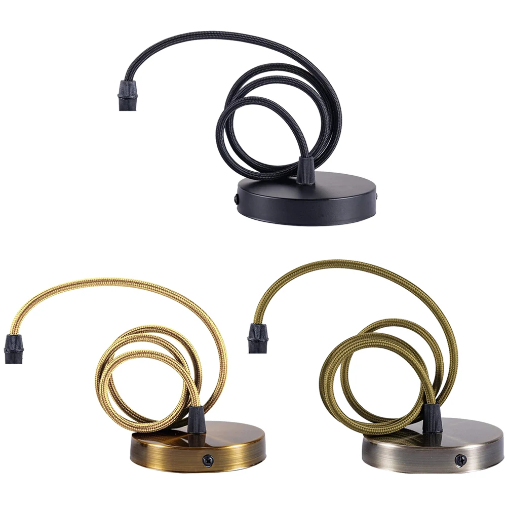 

Vintage Edison Lamp Base AC110V-220V Pendant Light Holder 1M Cable Ceiling Lamp Holder Socket DIY Retro Hanging Lamp Accessories