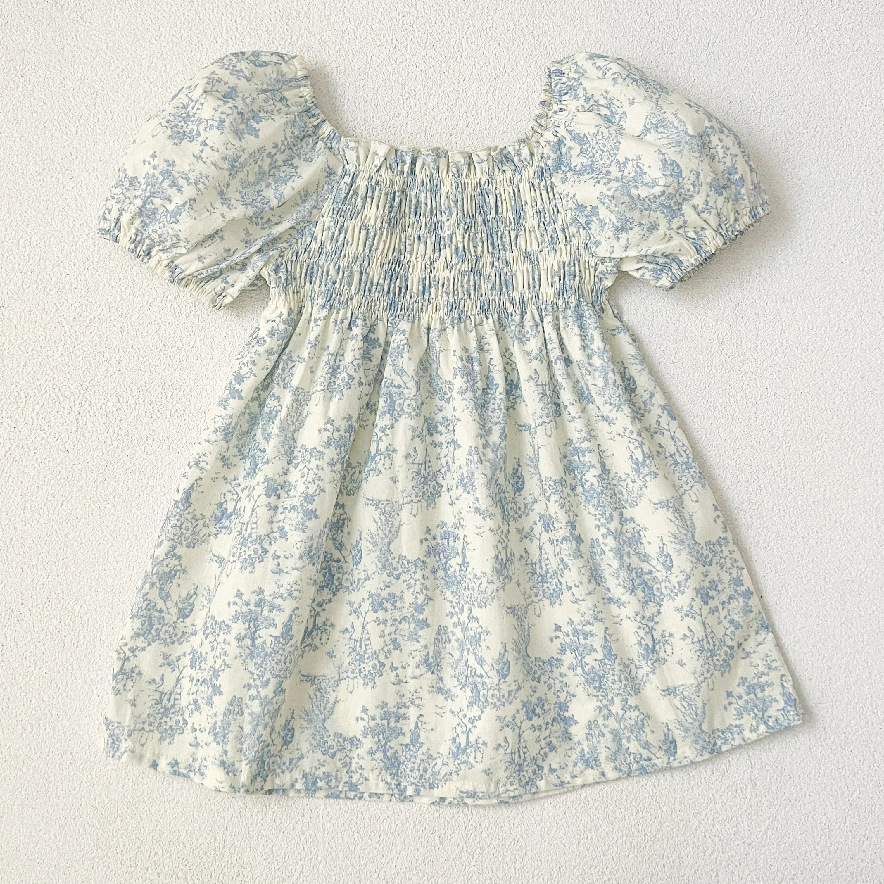 Sommer Schwester Kleid Infant Neugeborenes Baby Mädchen Kleidung Schwester Weibliche Baby Kleine Gebrochene Blaue Blume Kurzarm Strampler Kleidung ﻿ – Detail 35