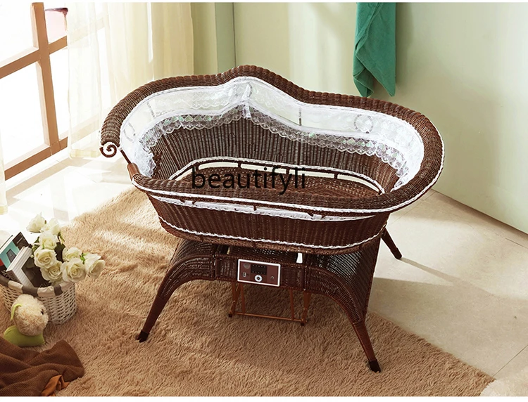 Bedroom Electric Cradle Shaker Smart New Comfort Baby Tucking in Fantastic Product Rattan Cradle