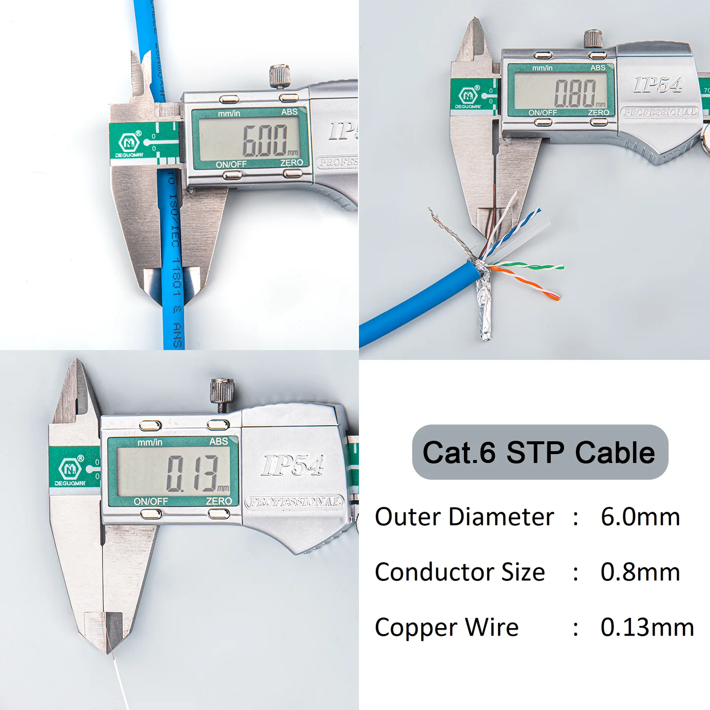 Linkwylan Network CAT6 S-FTP Bulk Patch Raw Cable AWG28 Multi-cores Stranded Copper Wires PVC Jacket