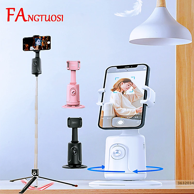 FANGTUOSI 360 Rotation Gimbal Stabilizer With Selfie Tripod Follow Shooting Function gimbal For Tiktok Live Video Photography