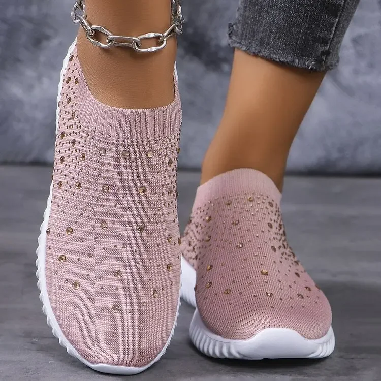 Tênis leves para mulheres, mocassins confortáveis, sapatos respiráveis, moda casual, novo, 2024