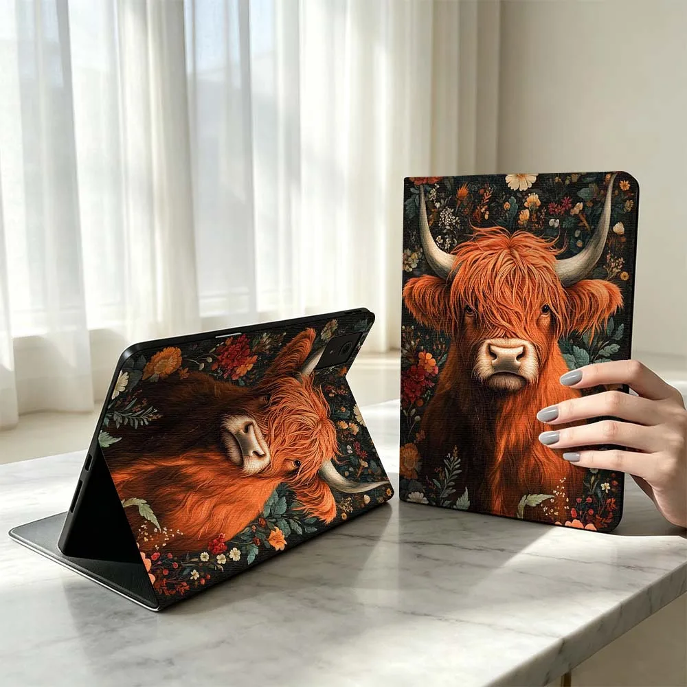 

Highland Cow Paint For Lenovo Xiaoxin Pad Pro Tab P12 P11 11 11.2 11.5 10.6 inch K10 M10 Plus Tablet Case Soft