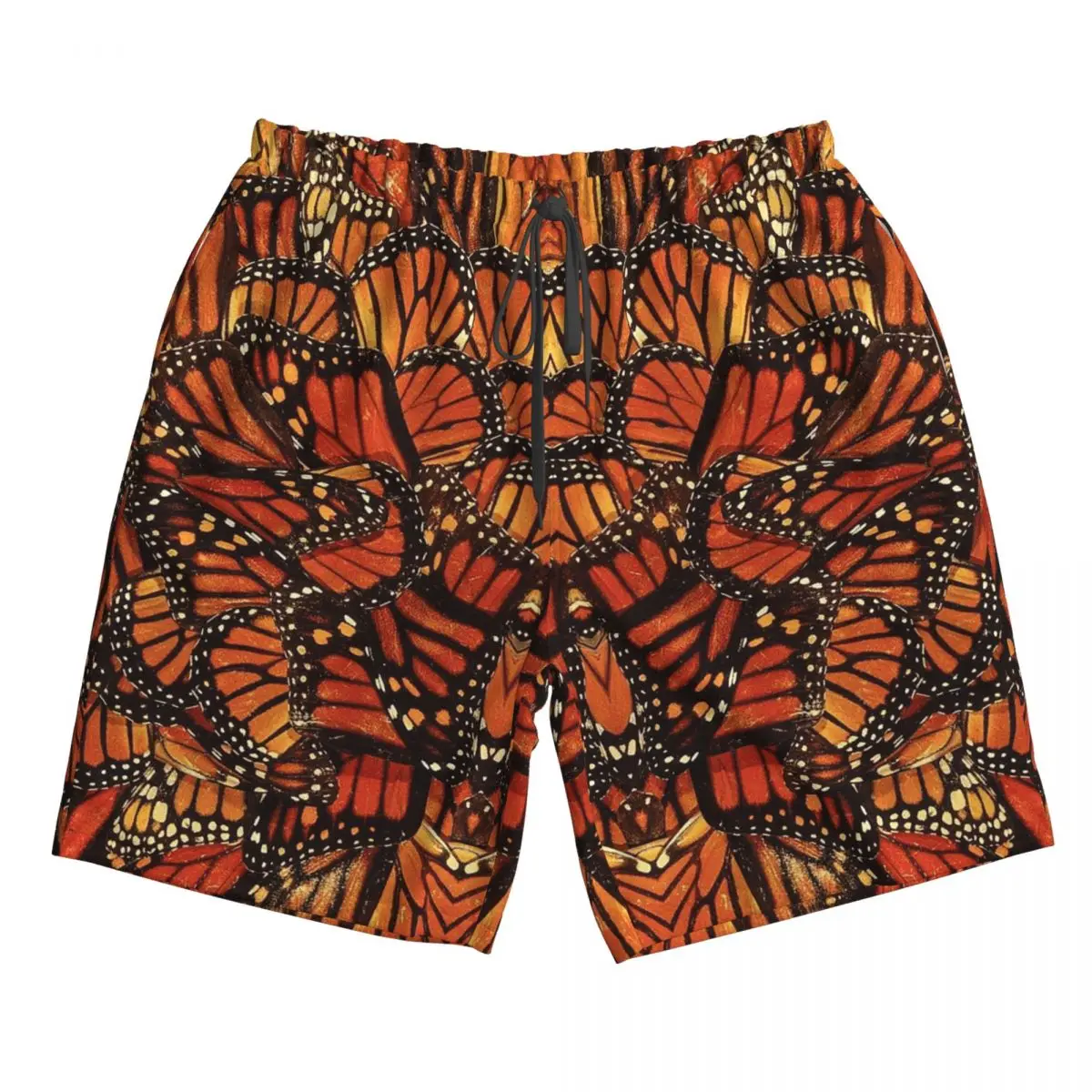 

Orange Monarch Butterfly Trunks Beach Board Shorts Casual Quick Dry Swimming Summer Men Pants