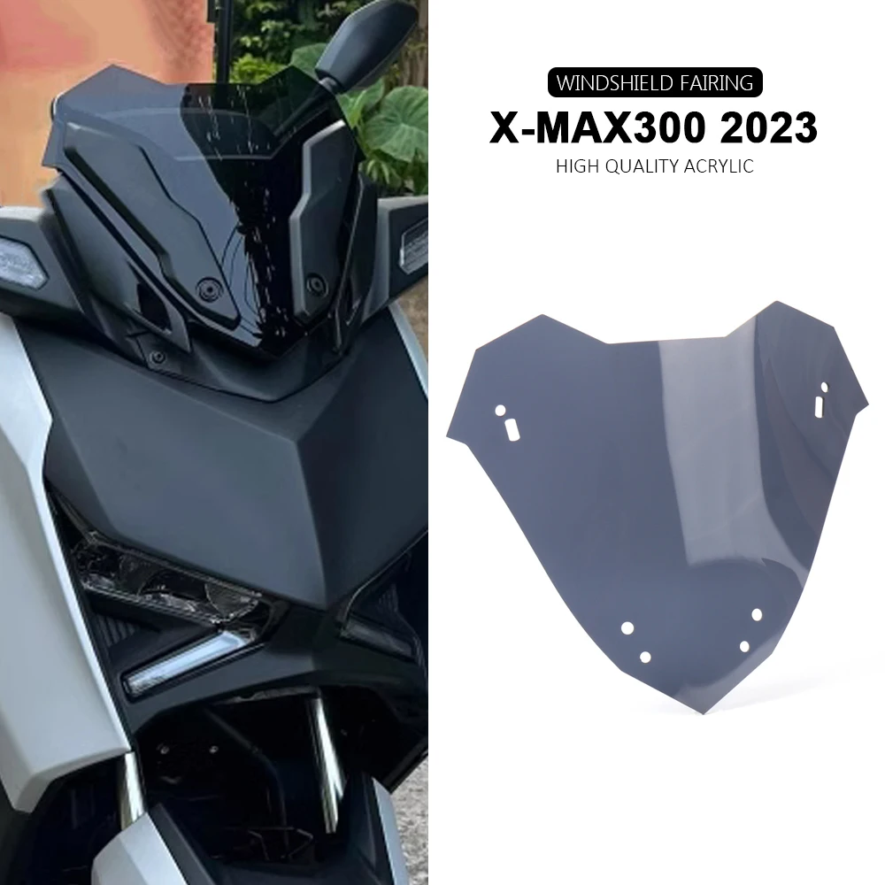 

Motorcycle X-MAX 300 2023 Windscreen Windshield For Yamaha XMAX300 XMAX 300 X-MAX 300 Wind Shield Screen Protector Accessories