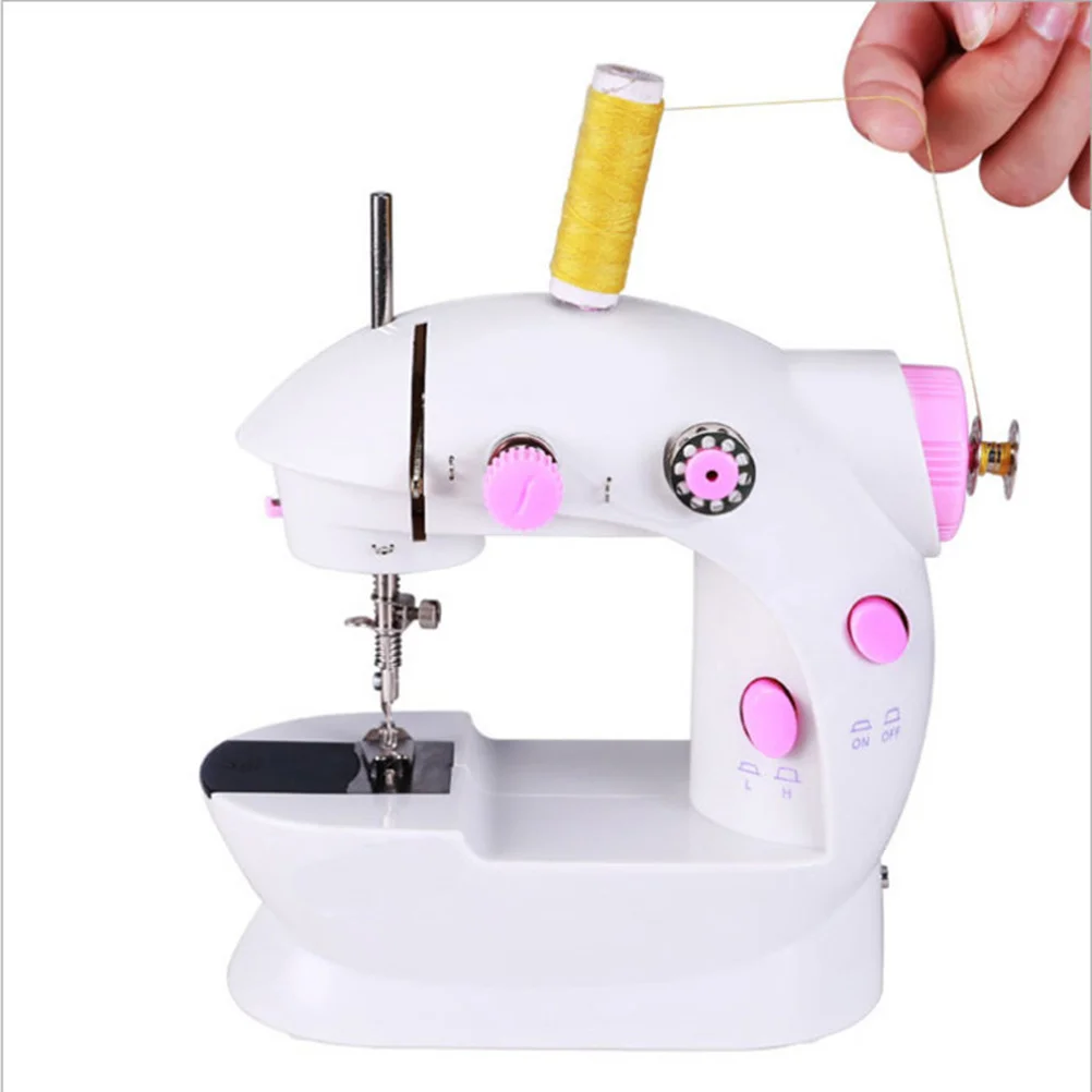 

Multifunctional Sewing Machine Mini Portable Stitch Machine Home Use Led Light Auto Winding 2-Speed Foot Pedal Control