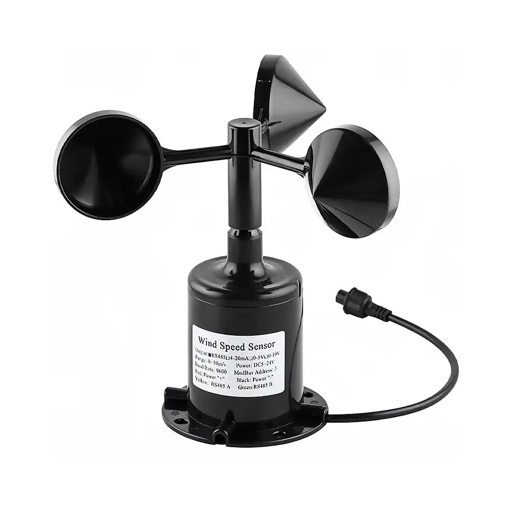 Wind Speed Meter Sensor 0-60m/s High-Precision Wind Aemometer Transmitter RS485 Pulse Detector 0-5V 0-10V 4-20MA Weather Station
