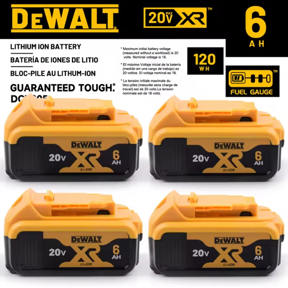 

100% Genuine Dewalt 20V Battery, 2AH 5AH 6AH Rechargeable Lithium Ion Battery, Dewalt DCB200 Power Tool Replacement Battery