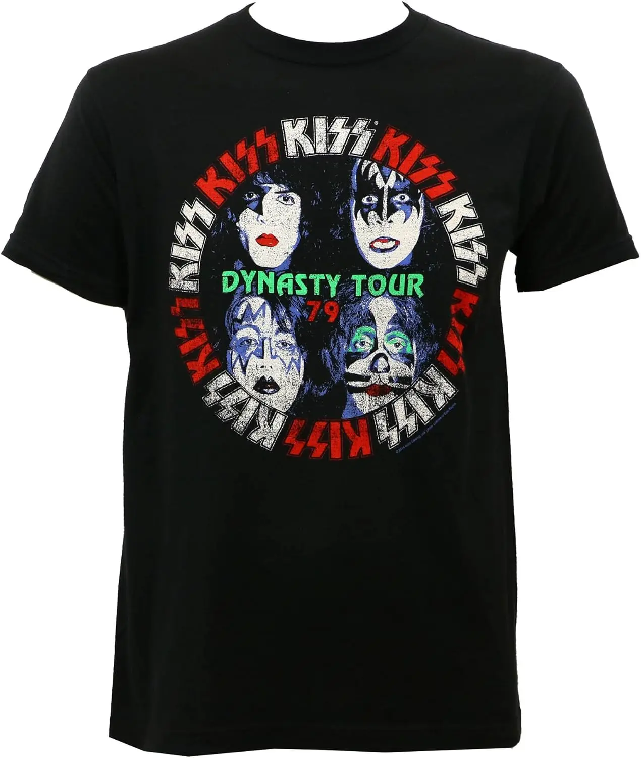 

Kiss Distressed Dynasty Tour 1979 Print Men's Slim Cotton Shirt