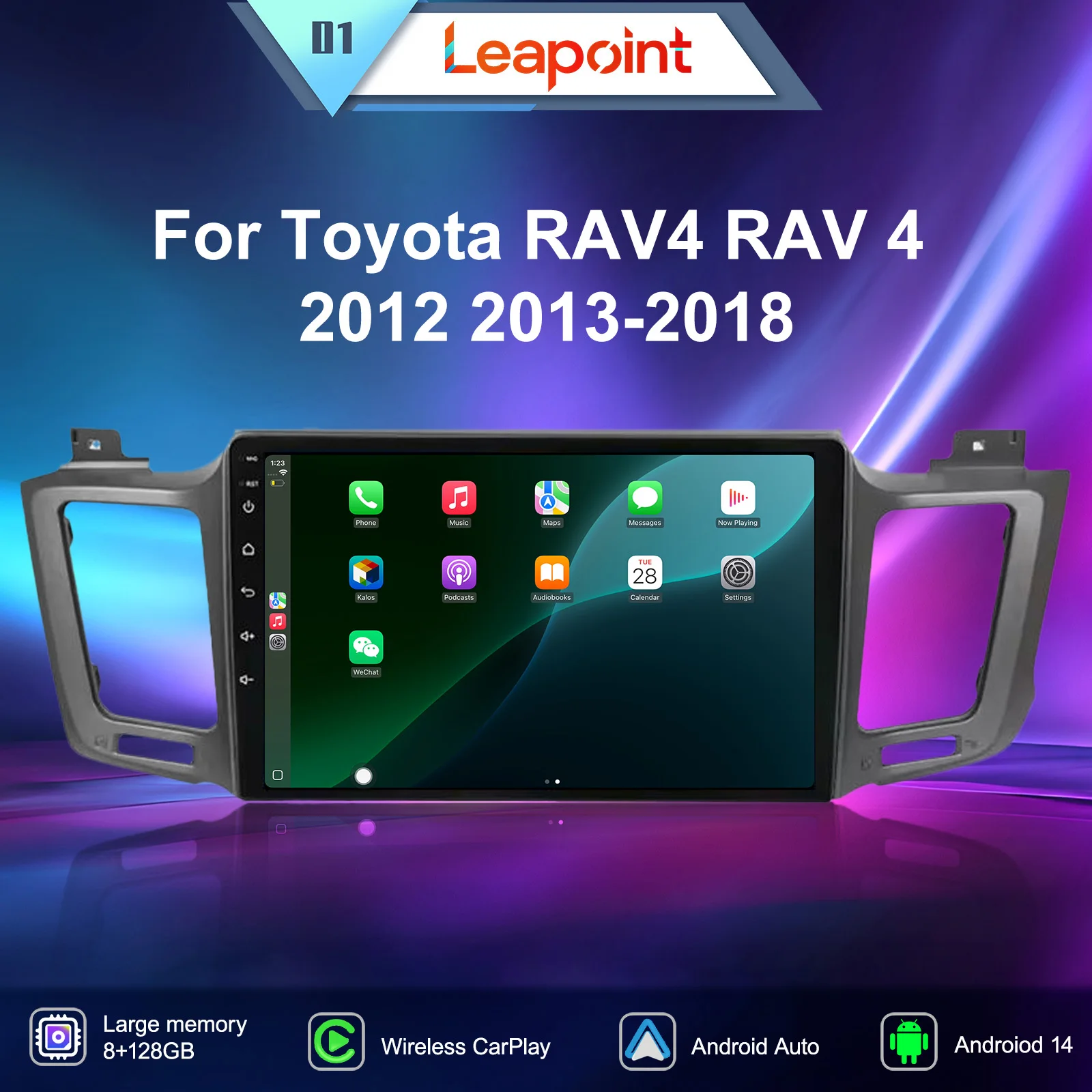 

Leapoint Android 14 Car Radio For Toyota RAV4 RAV 4 2012 2013 - 2018 Wireless Carplay 10 inch Screen Multimedia Player 4G GPS
