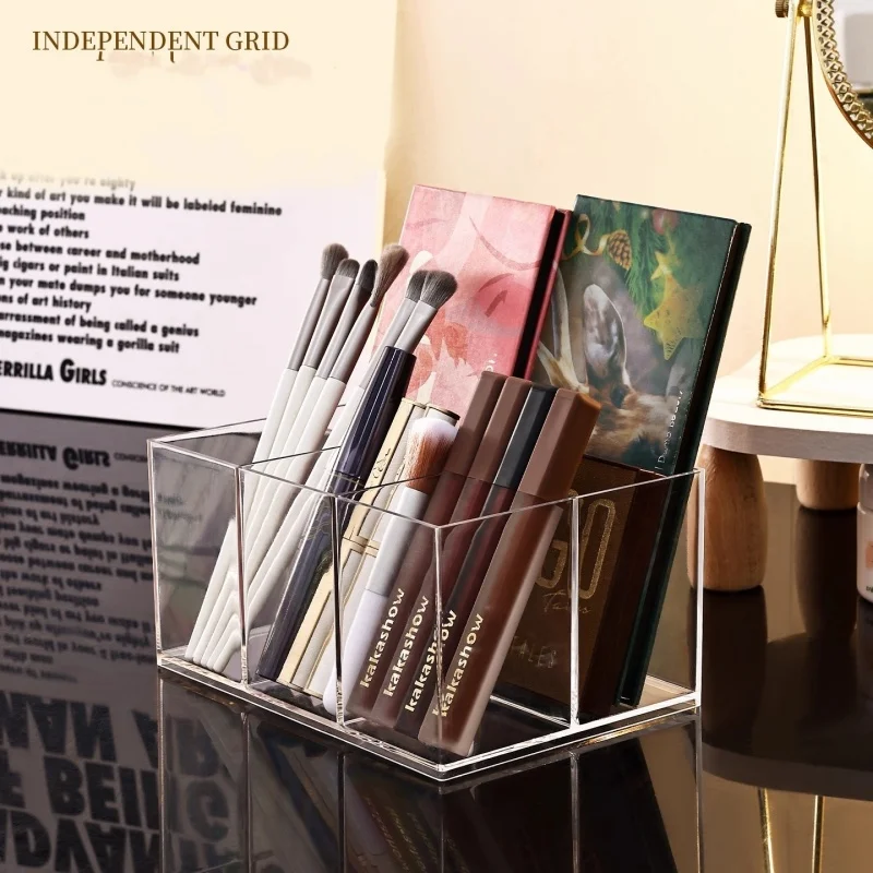 حامل مستحضرات التجميل الشفاف، فرش المكياج، صندوق تخزين الأدوات، حامل فرشاة المكياج، منظم الطاولة، أداة المكياج