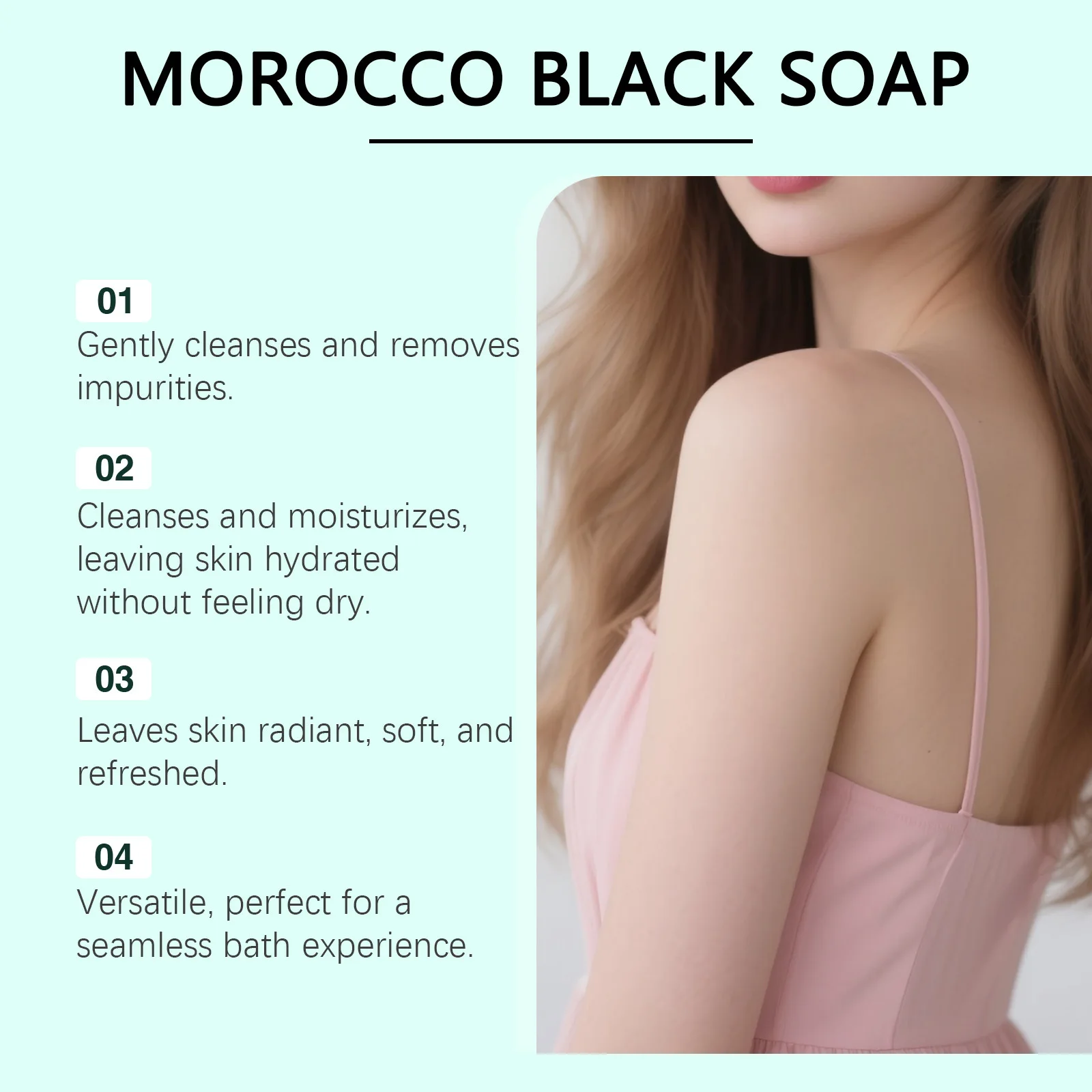 Picture 6: OCEAURA Body Care Black Soap Deep Cleaning Exfoliate Relieve Dryness Moisturize Skin Handmade Brighten Luster African Black Soap