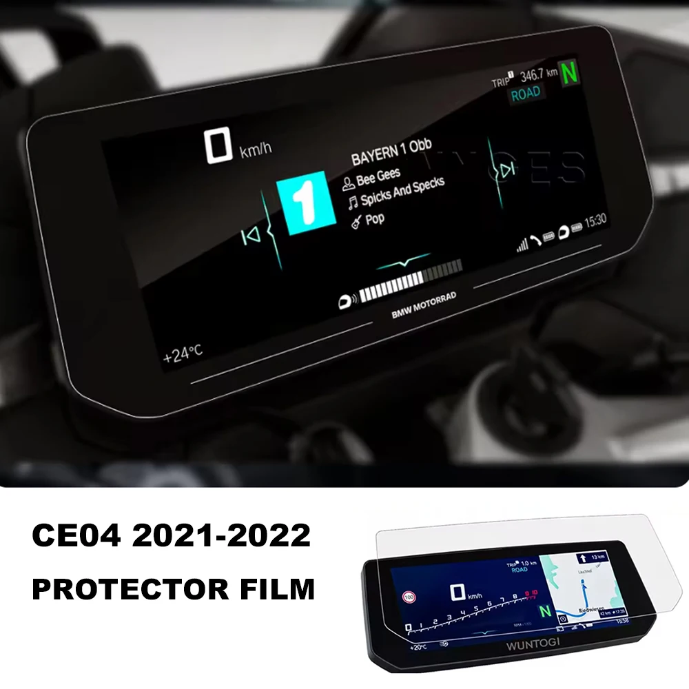 For BMW CE04 Dashboard Screen Protector CE 04 2021- TPU HD TFT LCD Screen Scratch-Resistant Protection Instrument Film