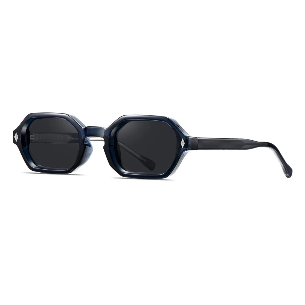 

Multicolor Small Square Frame Sun Glasses Blue-light-blocking Vintage Polygonal Sunglasses Lightweight Fashion Men UV400 Eyewear