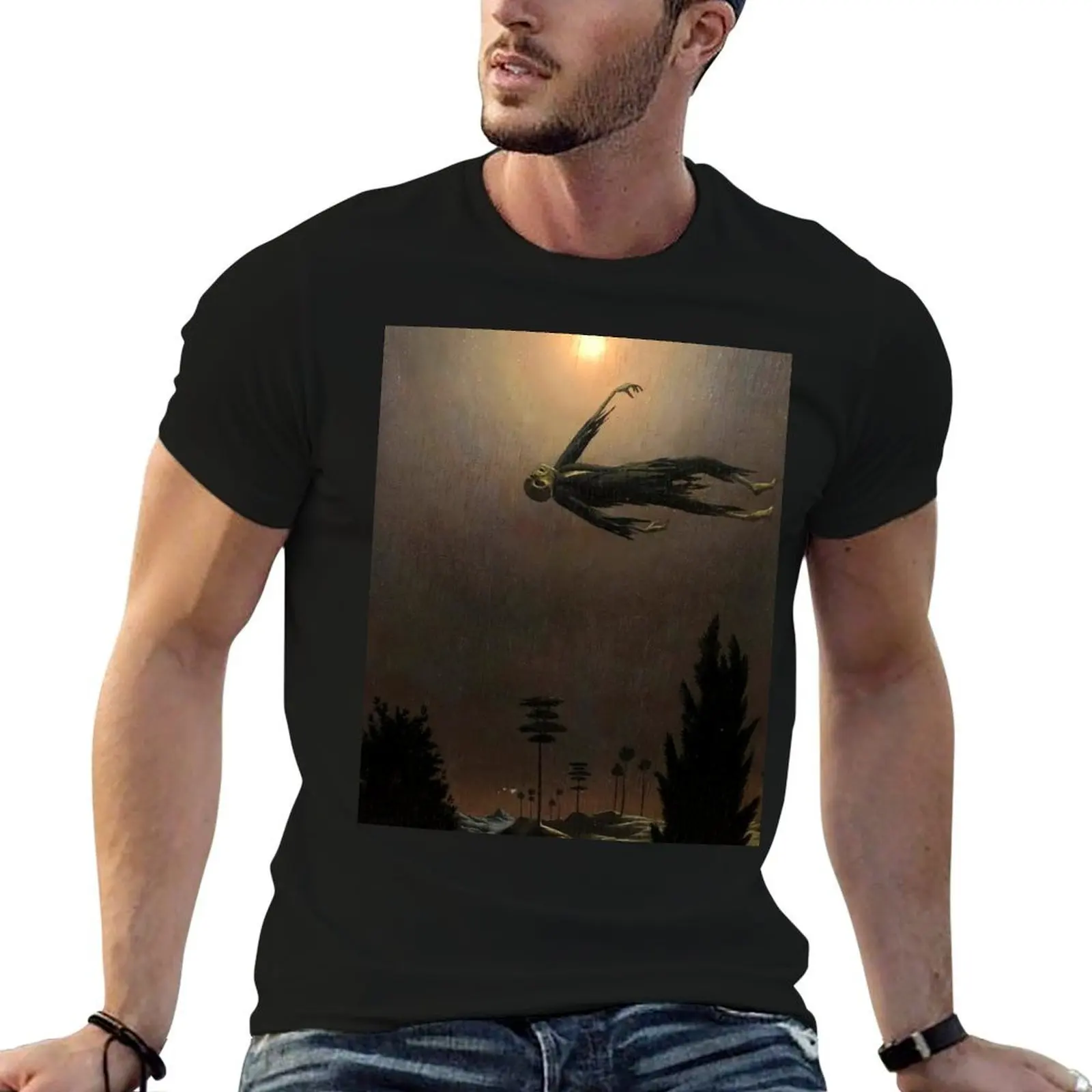 

Apparition Above Trees by Franz Sedlacek T-Shirt man t shirt heavy cotton t shirt man plain anime t shirts oversize T-shirt