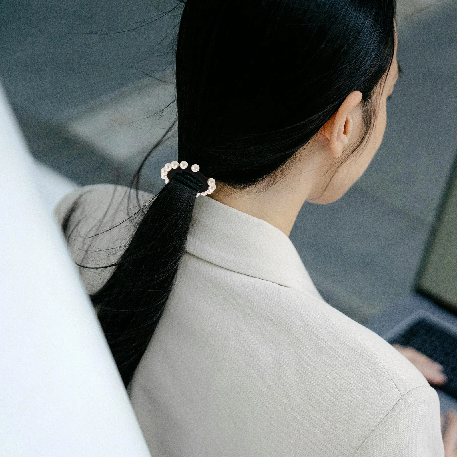 

11Pcs Hair Tie Set Seamless Fake Pearl High Elasticity Hair Bands Ropes Soft No Damage Elastic Ponytail Holders for Women