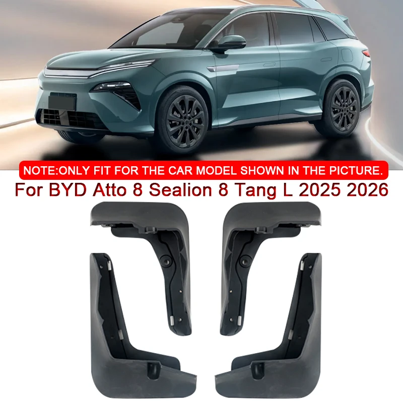 

For BYD Atto 8 Sealion 8 Tang L 2025 206 2027 Car Styling ABS Car Mud Flaps Splash Guard Mudguards MudFlaps Front Rear Fender