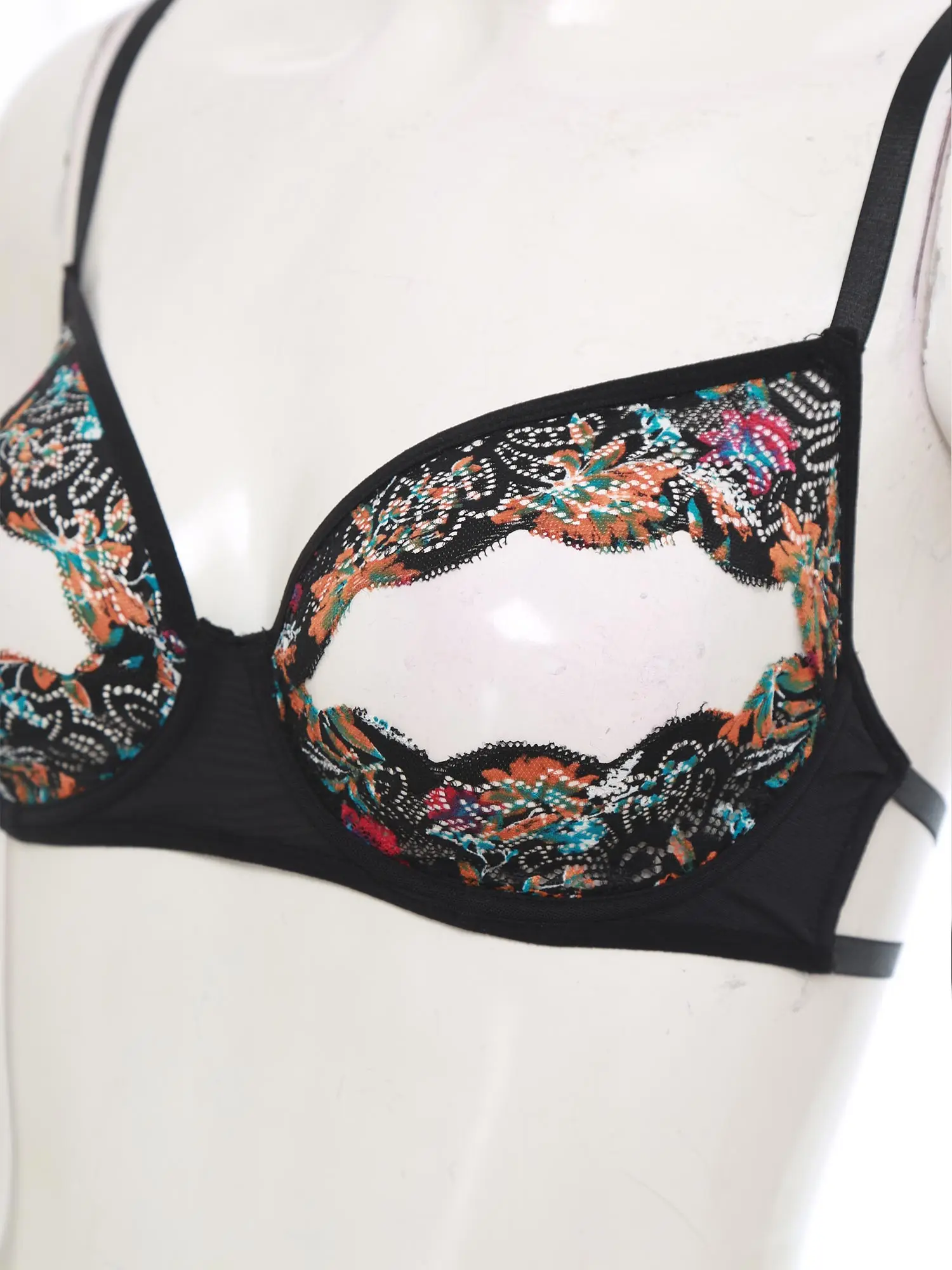 

Sissy Women Lace Bra Tops Breast Exposed Embroidery Lace Bra Nipple Breathable Couple Role Play Dating Erotic Underwear Brassier