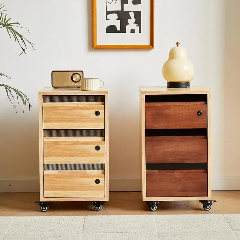 Picture 5: Solid wood dresser cabinet, used small apartment, study room document storage, large capacity living room tea set storage