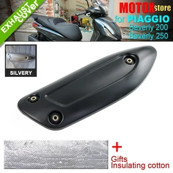 Fit For Piaggio Beverly 200 250 Motorcycle Exhaust Pipe Cover Cowl Protector Beverly200 Beverly250 Accessories