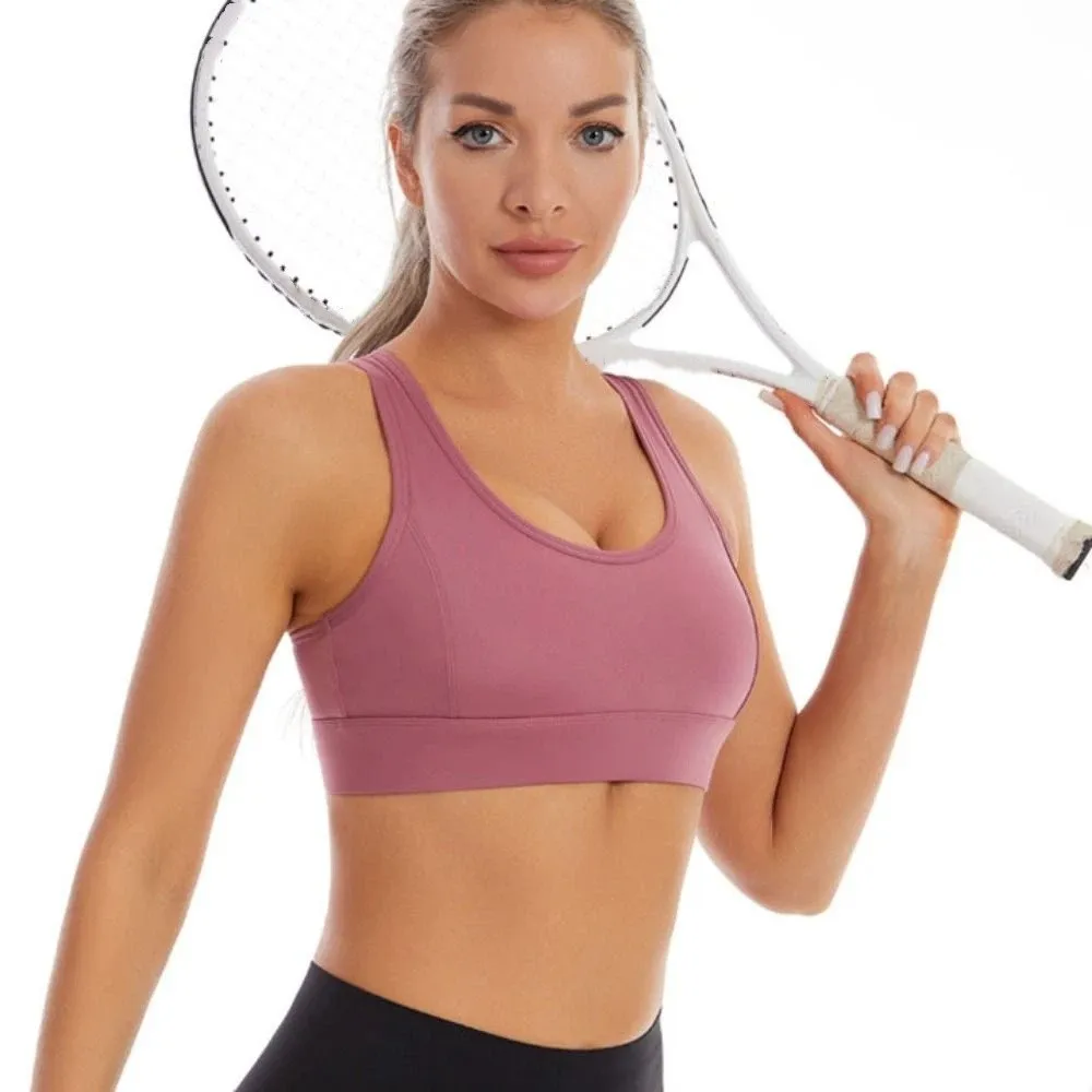 

Сплошной цвет I-образный спортивный бюстгальтер с защитой от сотрясений, удобный тренировочный бюстгальтер для фитнеса, регулируемое влагоотводящее нижнее белье для йоги