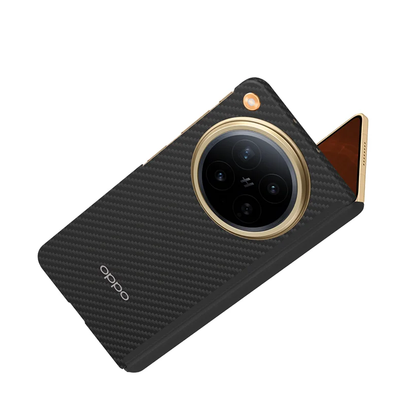 OPPO Find N6용 오리지널 카본 파이버 케이스, OPPO FIND N6용 케블라 백 커버 케이스