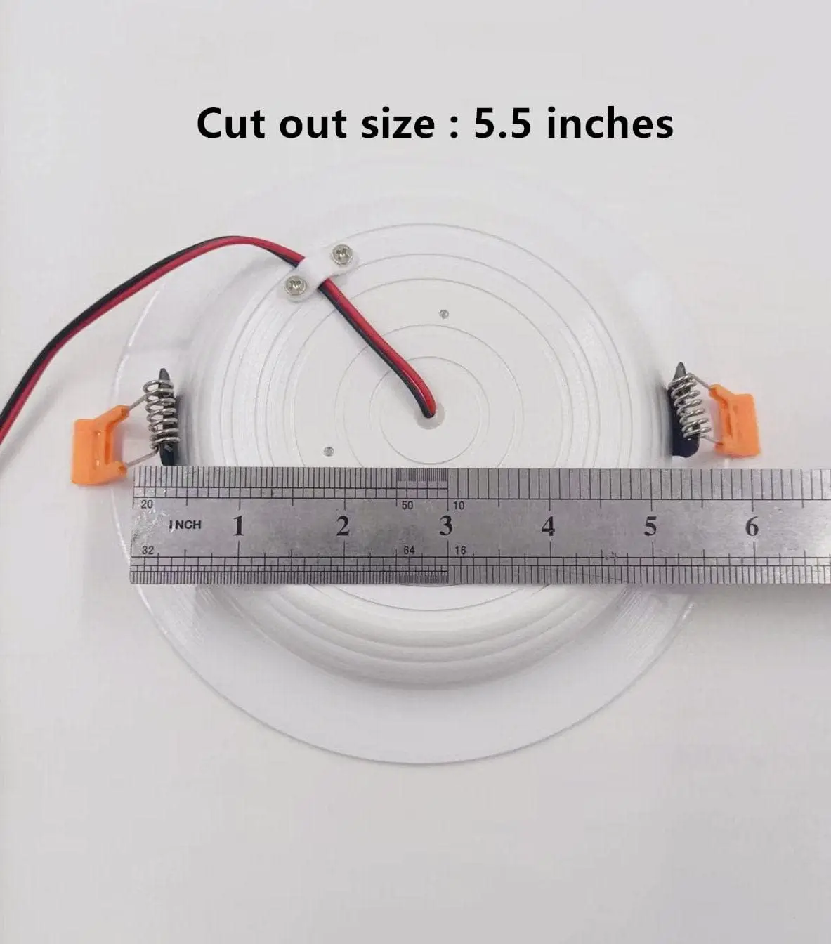 DC12V Downlight Led Tegangan Rendah 8W Lampu Langit-langit Tersembunyi Perahu RV 6500K Lampu Panel Led Putih Siang Hari (Paket 4 Buah)
