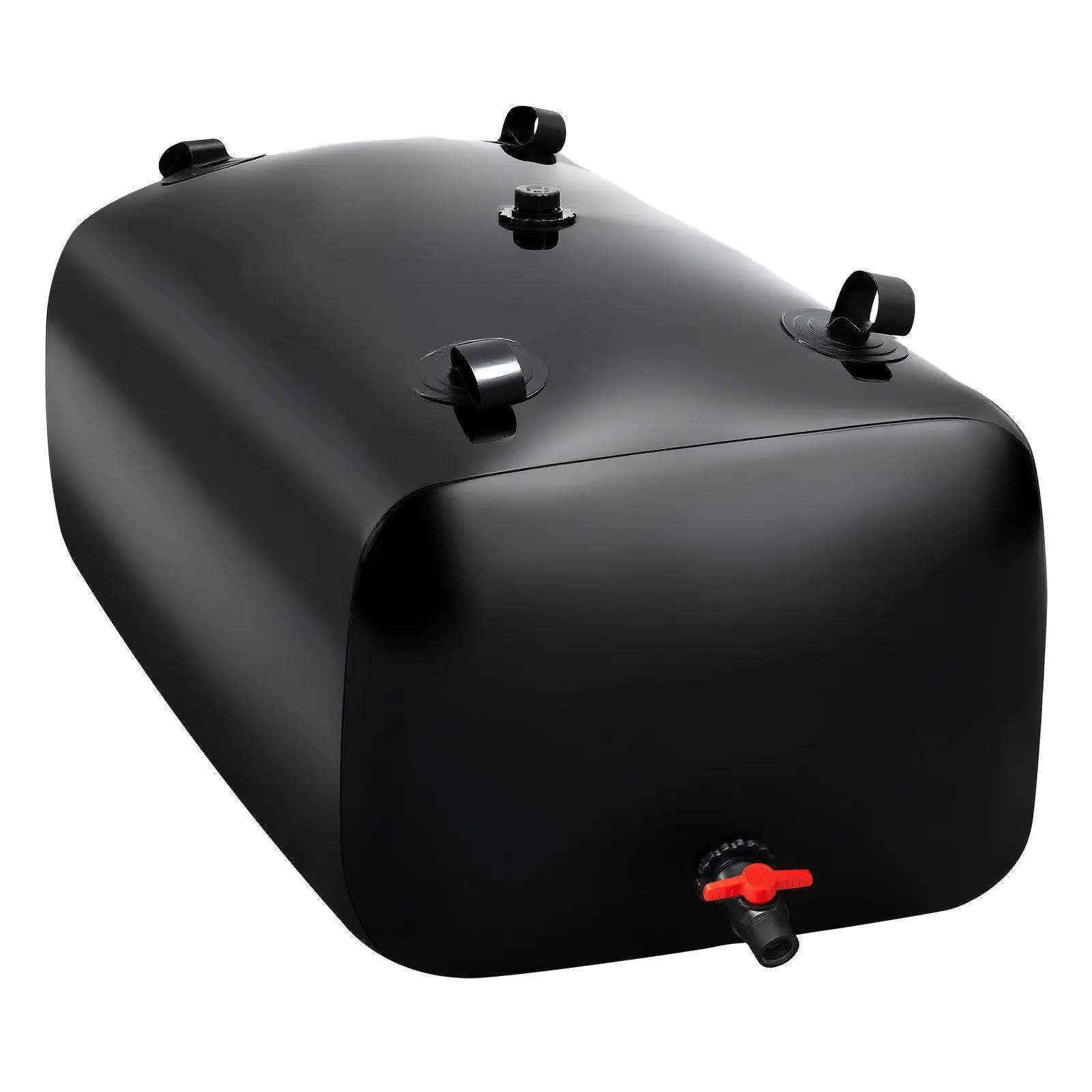 

63.4Gal (240L) Large Water Storage Bladder, Collapsible & Lightweight, 1000D PVC Fire-Resistant Soft Tank - Black