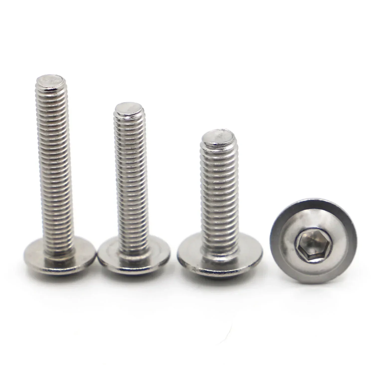 M2 M2.5 M3 M4 M5 M6 M8 304 Stainless Steel Hexagon Socket Button Head Screws With Washer Collar Bolt ISO7380.2