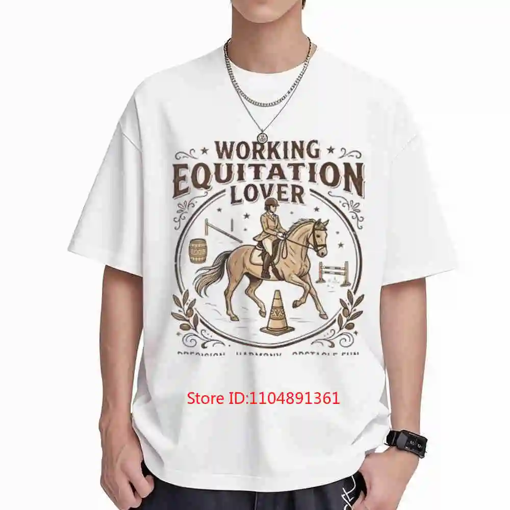 T-shirt à manches courtes 100% coton pour équitation, entraînement équestre et cavalier.