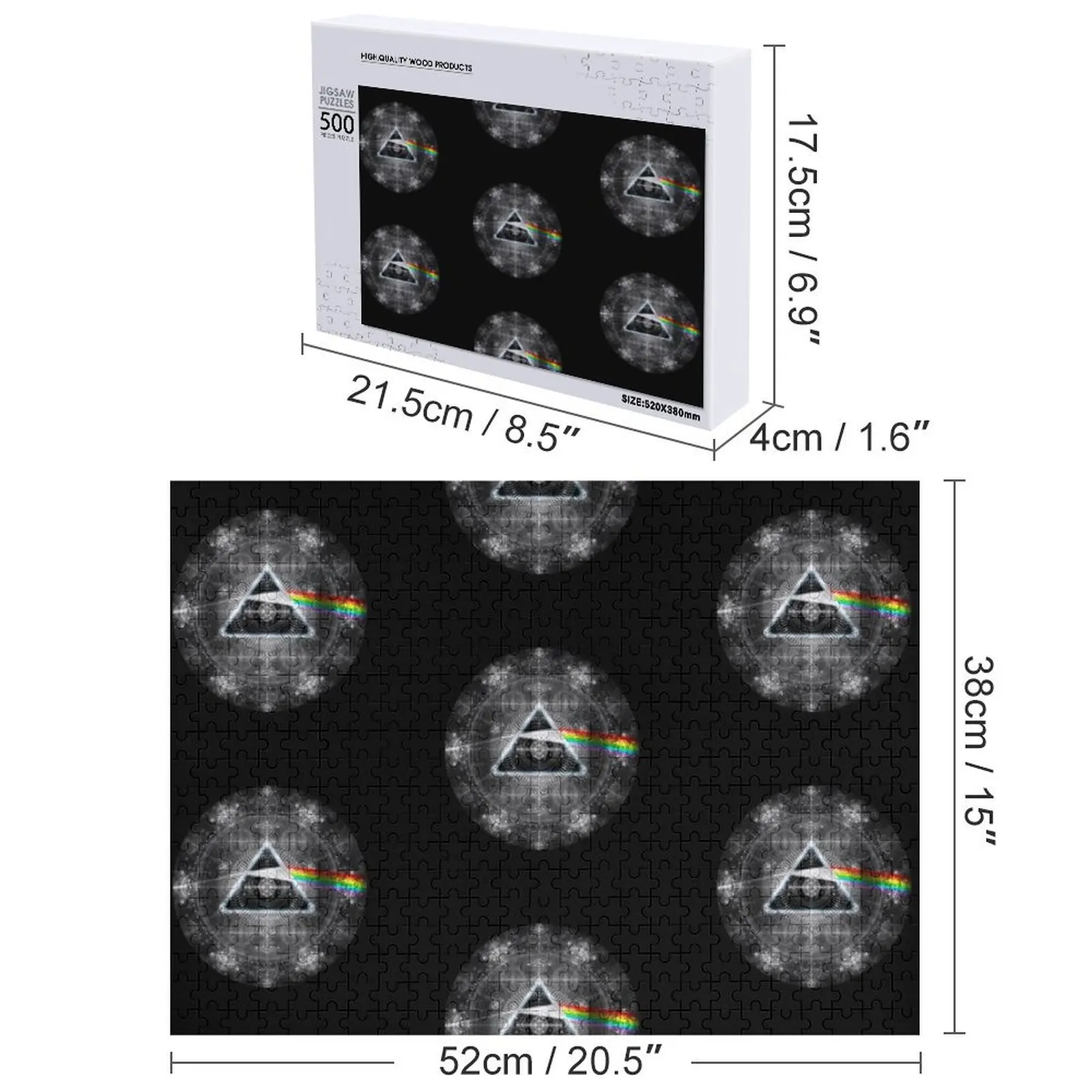 The Darkside of Moon Jigsaw Puzzle Custom Wooden Name Personalized Kids Gifts Puzzle