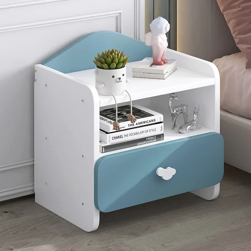 Small Narrow Bedside Table Drawers Bedroom Curiosity Module Bedside Table Reception Mobile Mesita Noche Space Saving Furniture