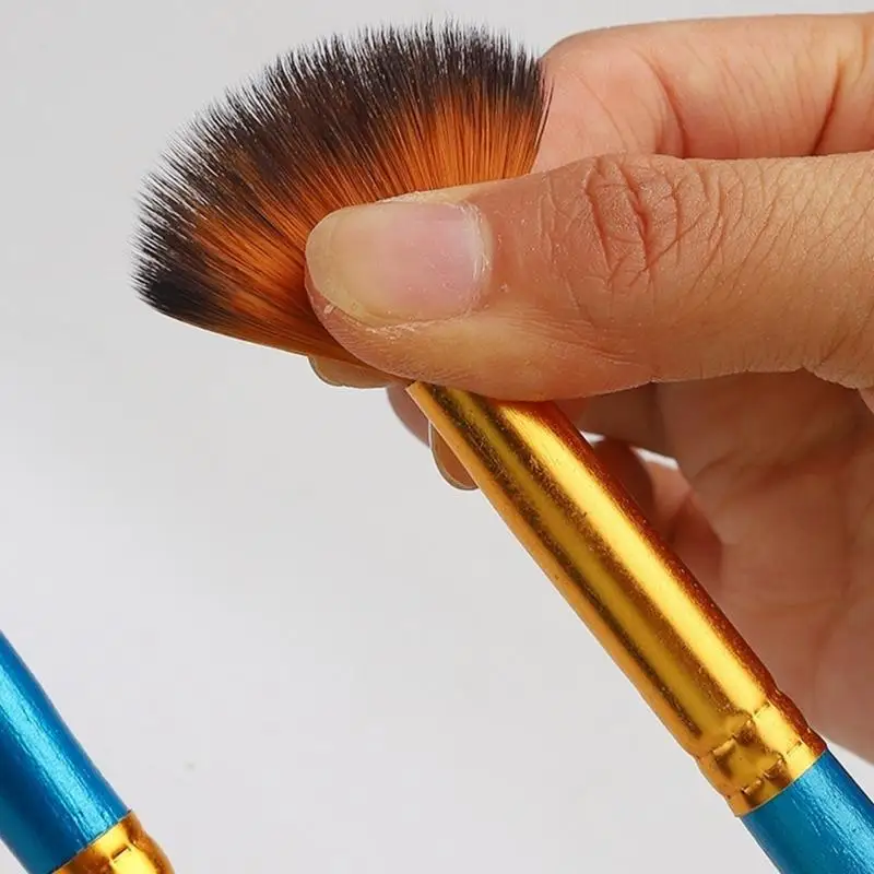 10 Pcs Paint Brushes Set Nylon Hair Paint Brushes Watercolour Painting Brushes 
